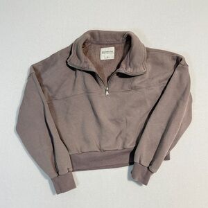 Abercrombie & Fitch Mauve Fleece Jacket Size XS